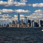 New York City skyline with sailboat